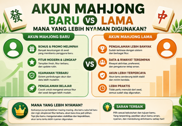 Akun Mahjong Baru vs Lama, Mana yang Lebih Nyaman Digunakan