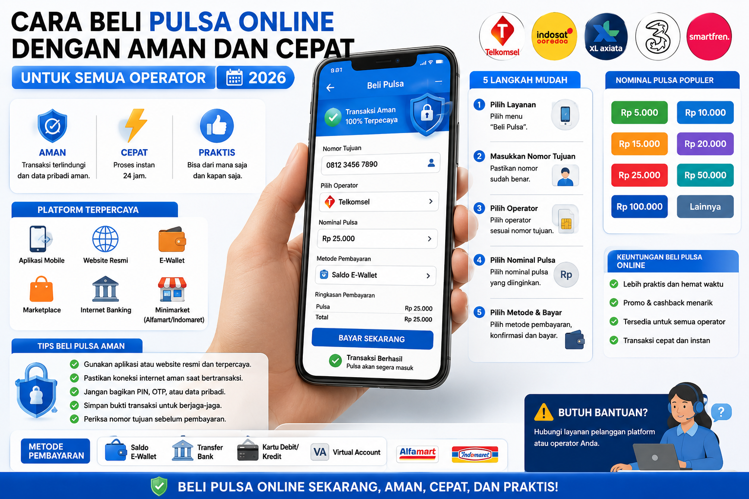 Cara Beli Pulsa Online dengan Aman