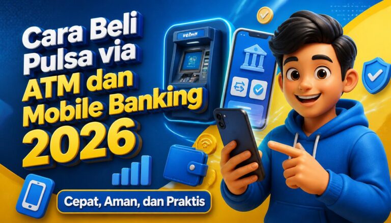 Cara Beli Pulsa via ATM dan Mobile Banking 2026, Cepat, Aman, dan Praktis