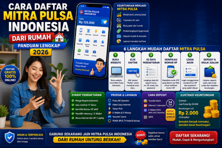Cara Daftar Mitra Pulsa Indonesia dari Rumah Panduan Lengkap