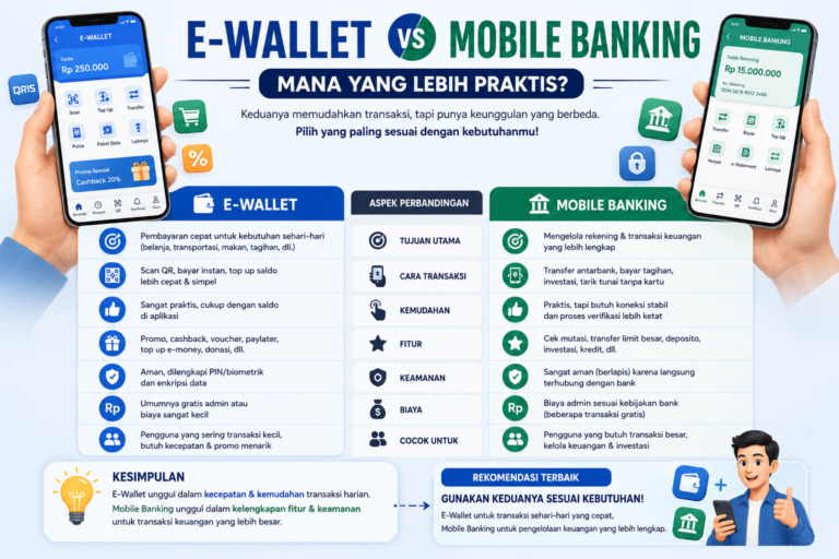 E Wallet vs Mobile Banking Mana yang Lebih Praktis