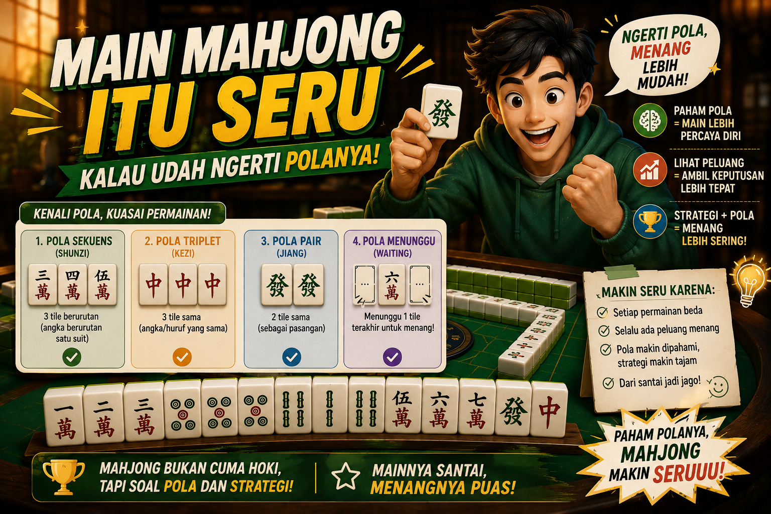 Main Mahjong Itu Seru Kalau Udah Ngerti Polanya