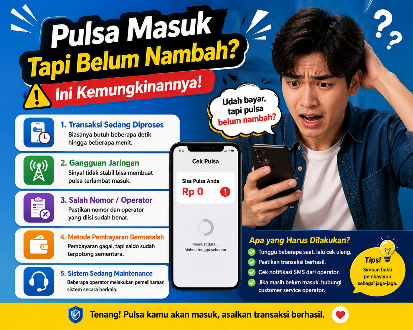 Pulsa Masuk Tapi Belum Nambah Ini Kemungkinannya