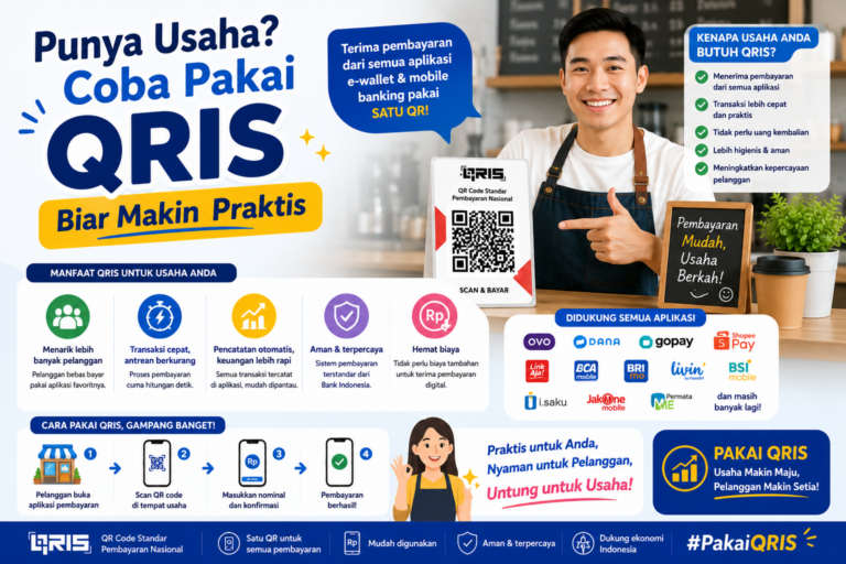 Punya Usaha Coba Pakai QRIS Biar Makin Praktis