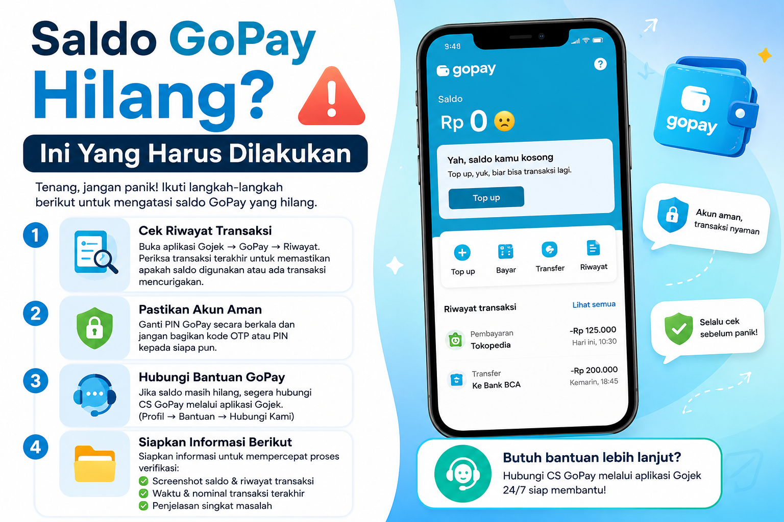 Saldo GoPay Hilang Ini Yang Harus Dilakukan